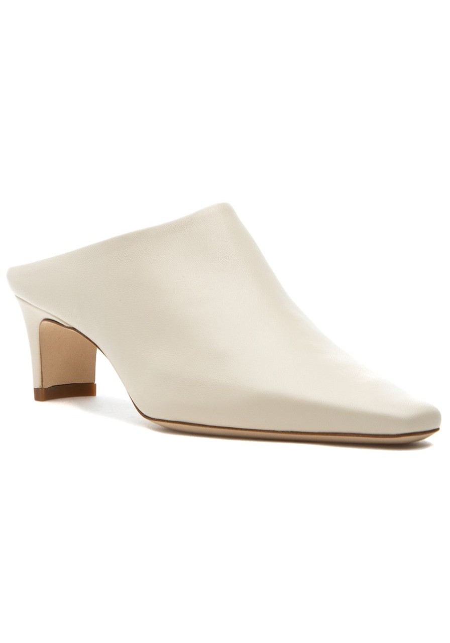 Women Staud Mules & Clogs | Wally Mule Cream Leather