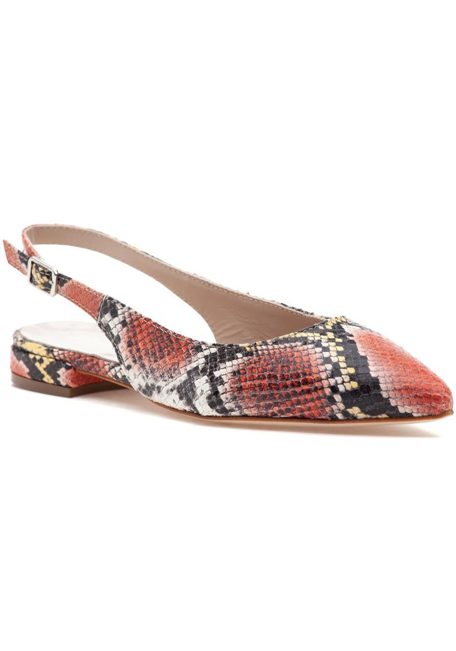 Women 275 Central Flats | Luna Flat Red Multi Snake