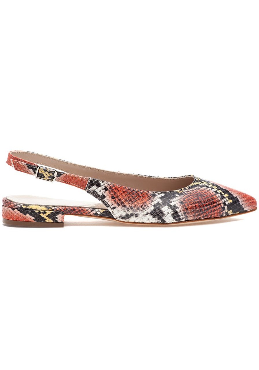 Women 275 Central Flats | Luna Flat Red Multi Snake