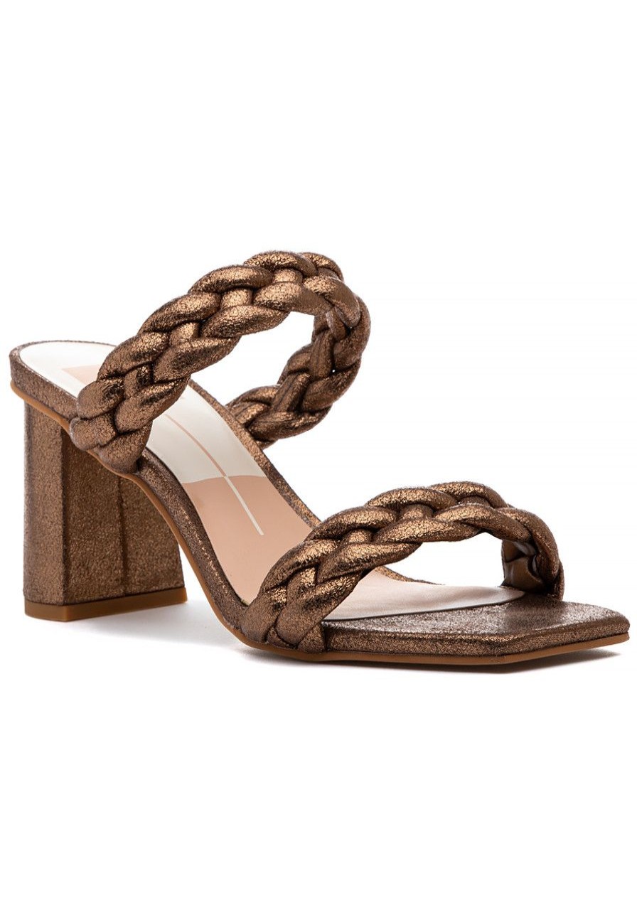 Women Dolce Vita Sandals | Paily Sandal Bronze Metallic Stella Suede