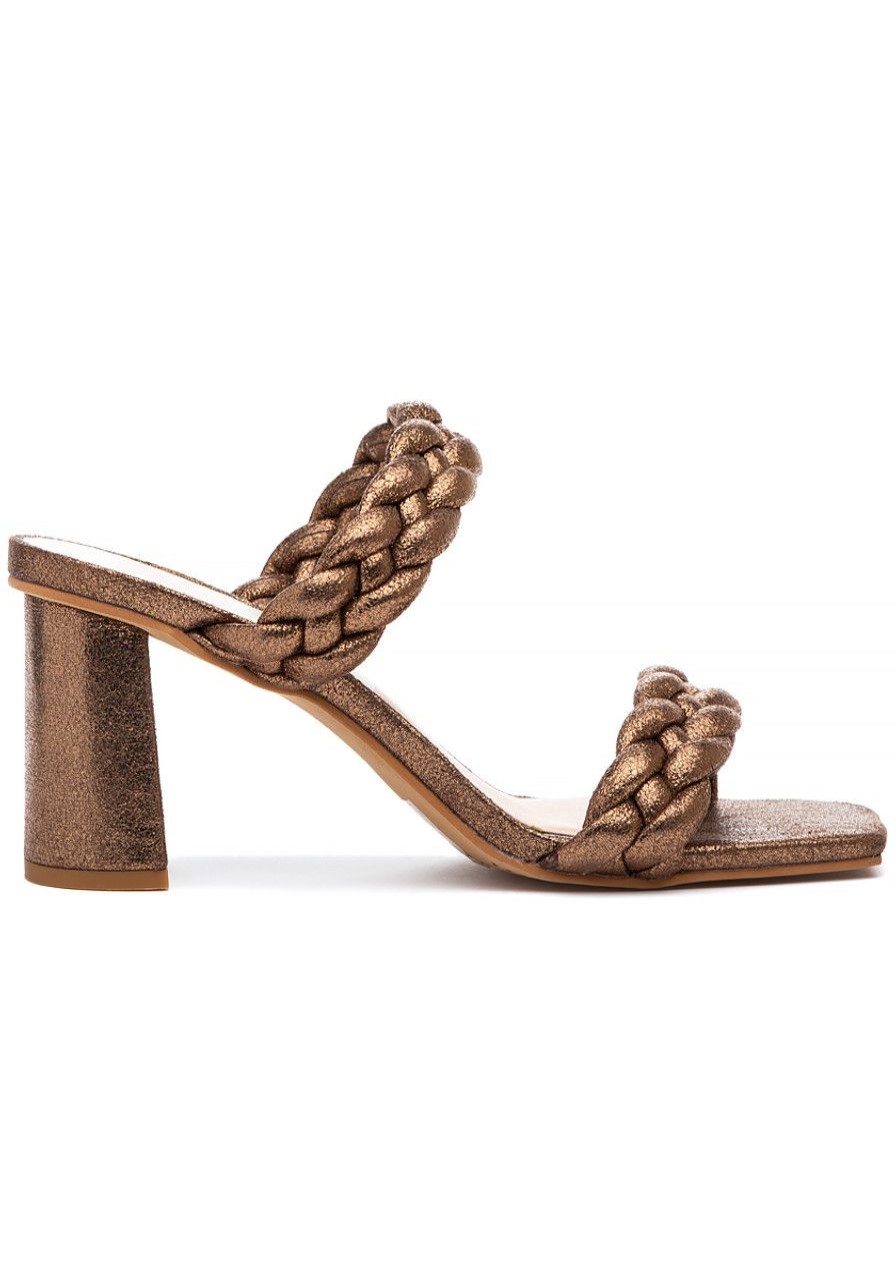 Women Dolce Vita Sandals | Paily Sandal Bronze Metallic Stella Suede