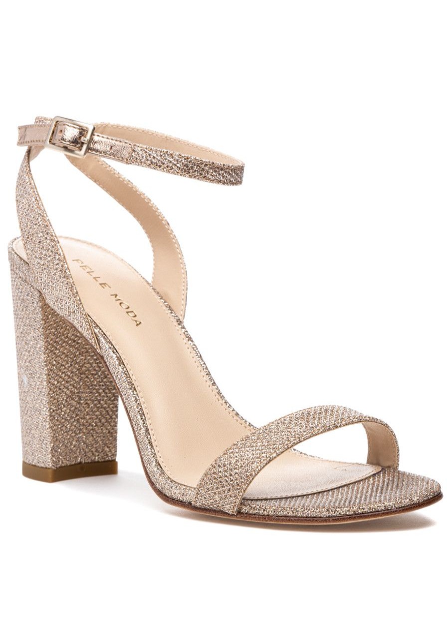 Women Pelle Moda Pumps | Brynn Sandal Platinum Gold