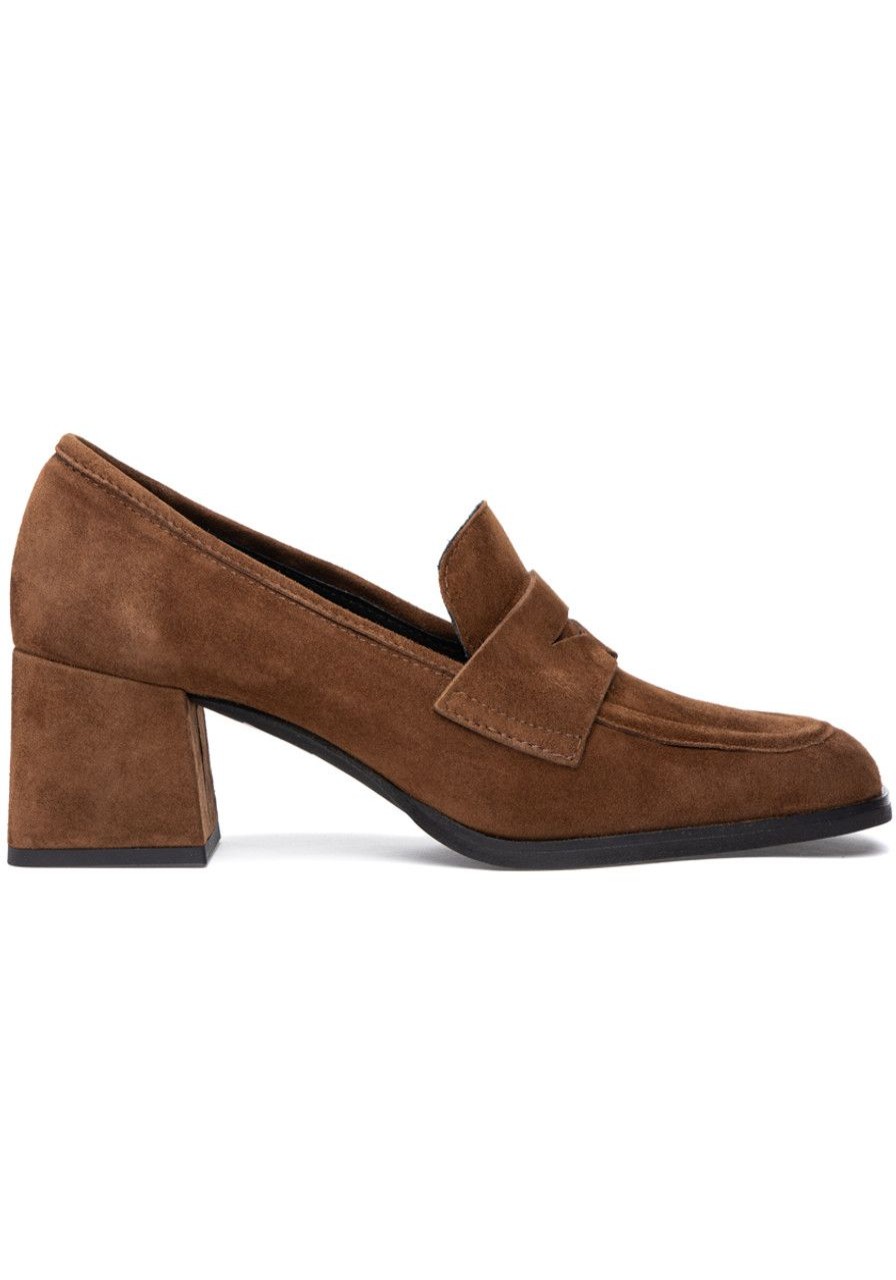 Women 275 Central Loafers & Oxfords | Lonzo Loafer Pump Brown Suede