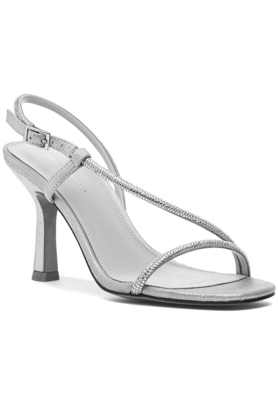 Women Pelle Moda Sandals | Osment 2 Sandal Silver Satin/Suede