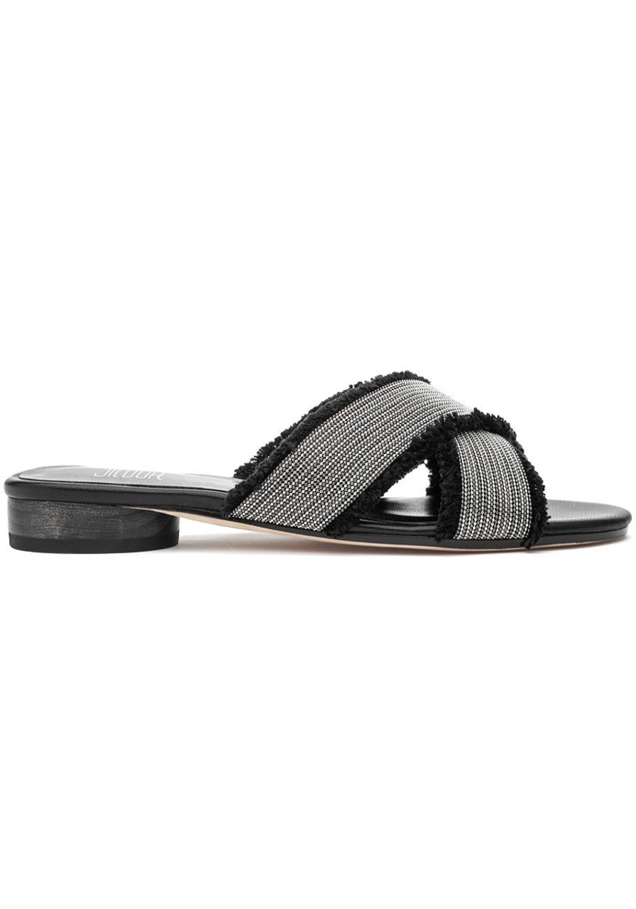 Women Jildor Sandals | Begin Sandal Black Canvas