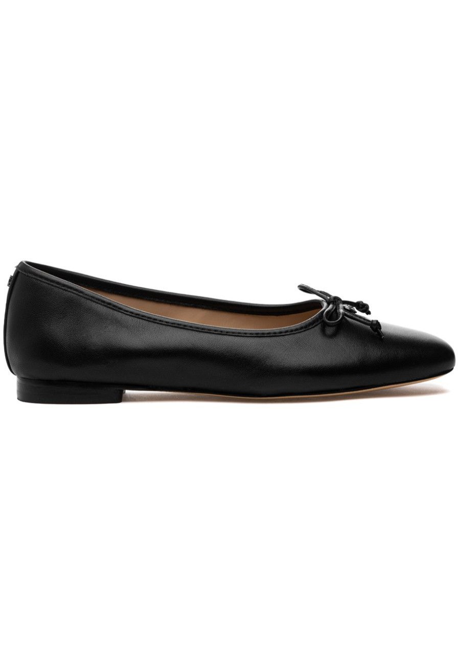 Women Sam Edelman Flats | Meadow Flat Black Leather