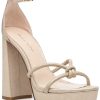 Women Pelle Moda Pumps | Gillian Sandal Platino Gold Suede