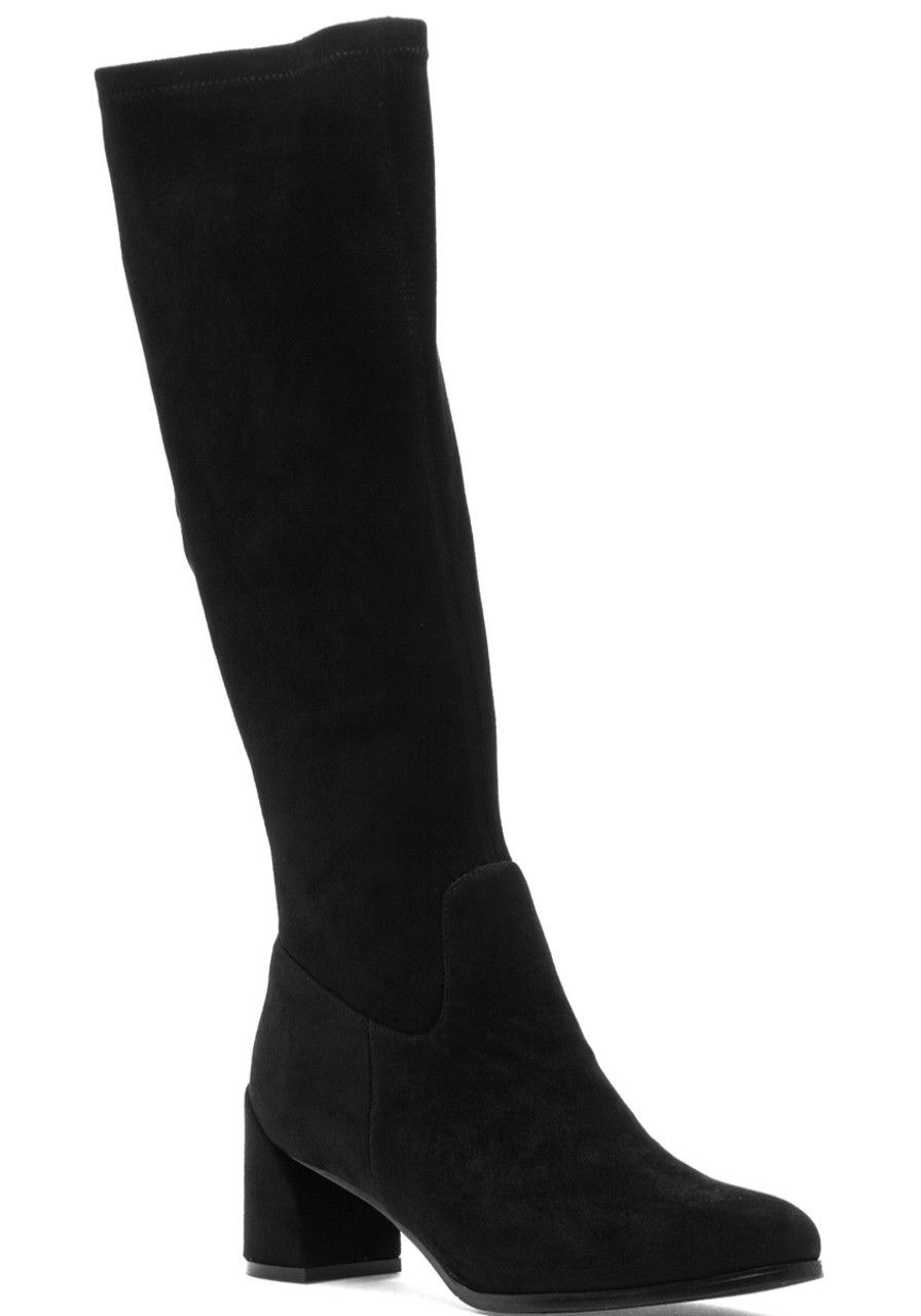 Women Jildor Boots | Caissy Boot Black Stretch Suede