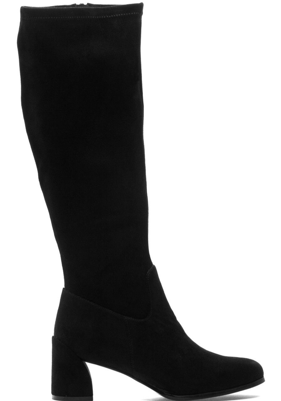 Women Jildor Boots | Caissy Boot Black Stretch Suede