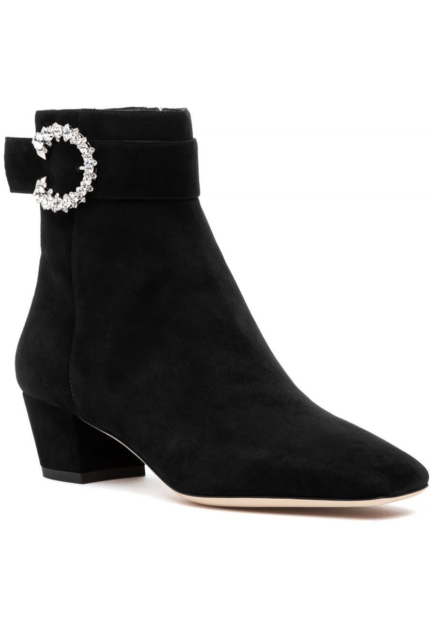 Women Jimmy Choo Boots | Myan 45 Boot Black/Crystal