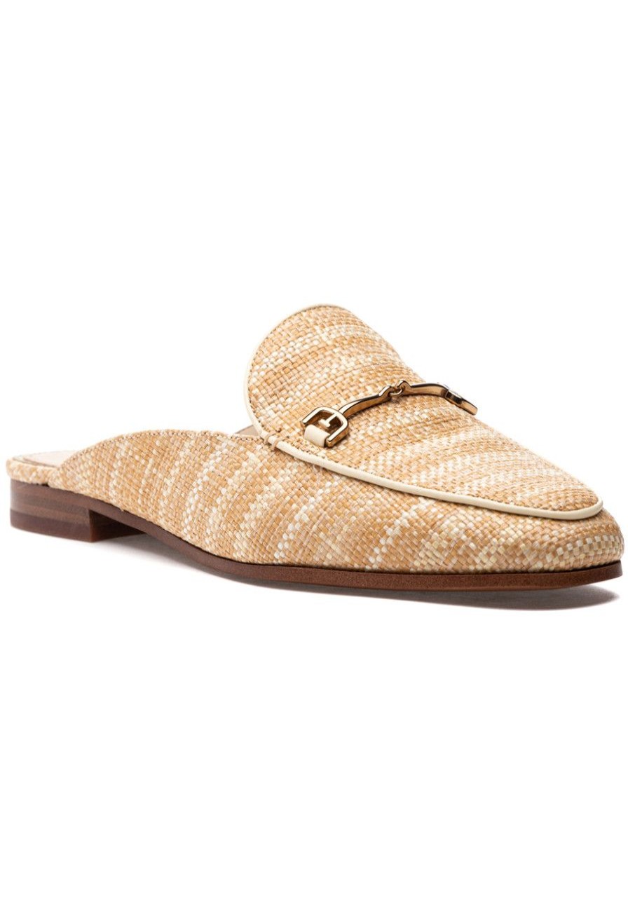 Women Sam Edelman Flats | Linnie Mule Natural Raffia