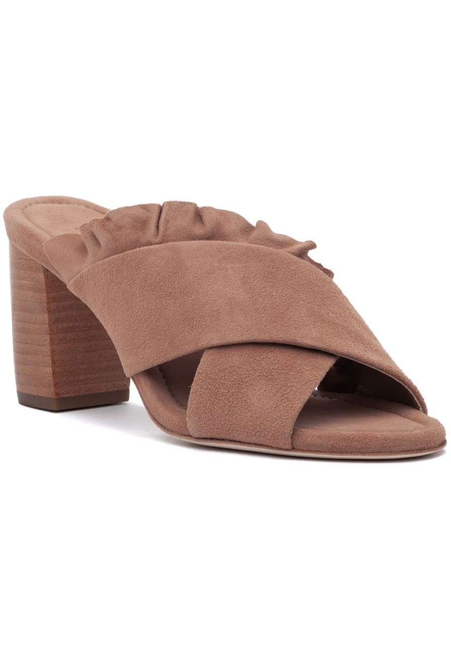 Women Loeffler Randall Sandals | Talley Sandal Buff Pink Suede