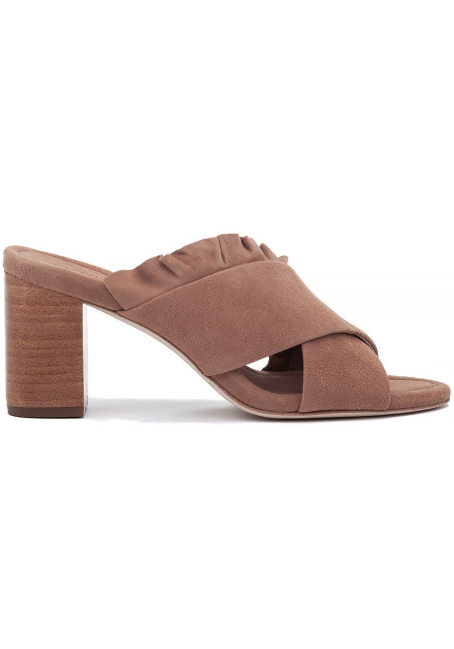 Women Loeffler Randall Sandals | Talley Sandal Buff Pink Suede