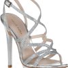 Women Pelle Moda Sandals | Farah Evening Sandal Silver Leather