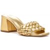 Women Marc Fisher Sandals | Nahea Sandal Gold Leather