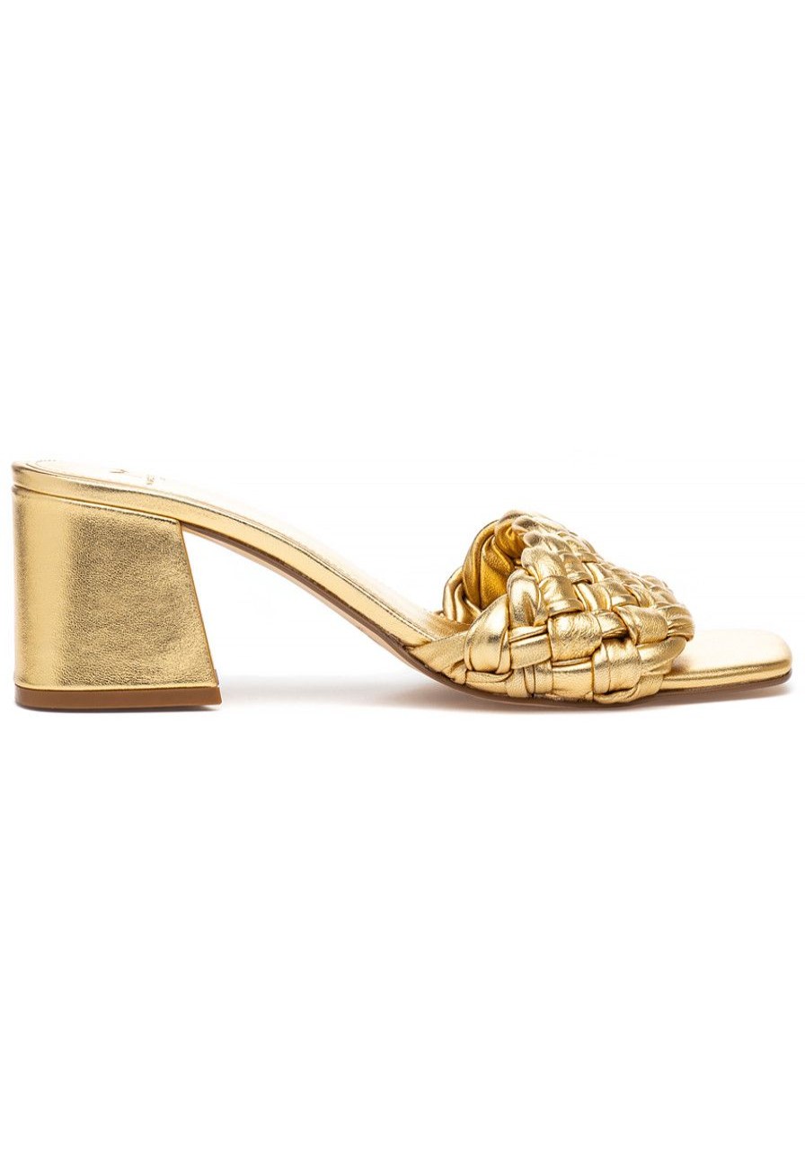 Women Marc Fisher Sandals | Nahea Sandal Gold Leather