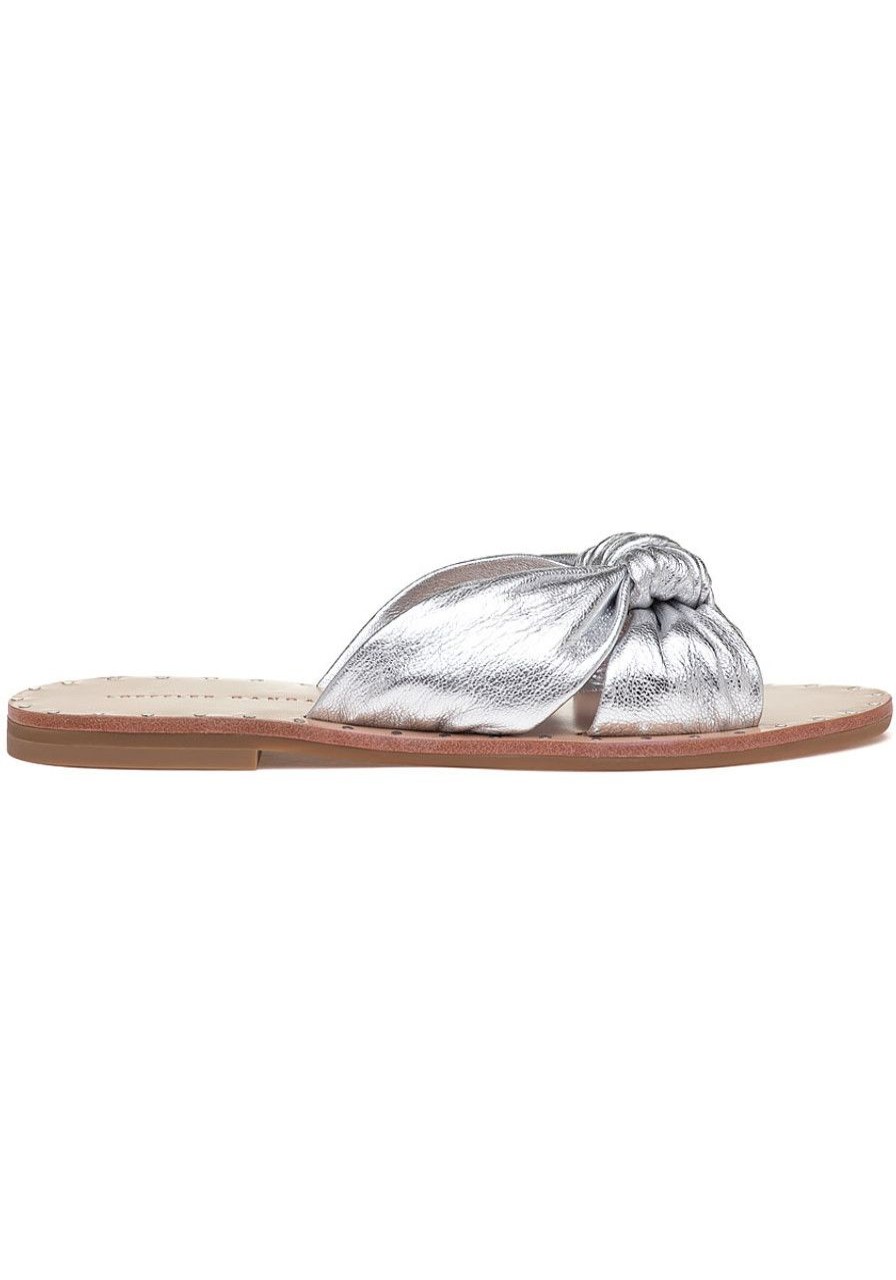 Women Loeffler Randall Sandals | Lucia Slide Sandal Silver Leather