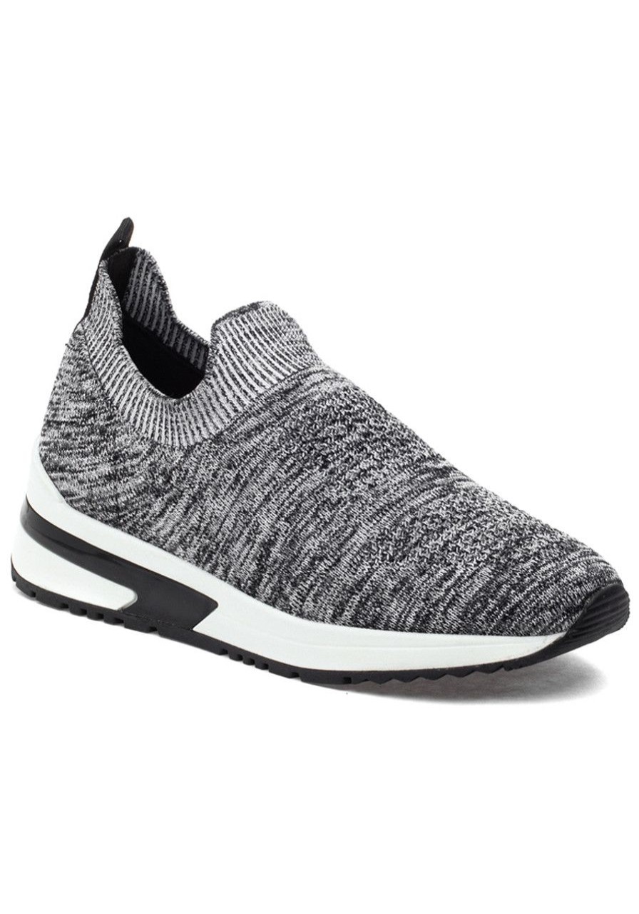 Women Urban Sport Sneakers | Golic Sneaker Black 2-Tone Knit