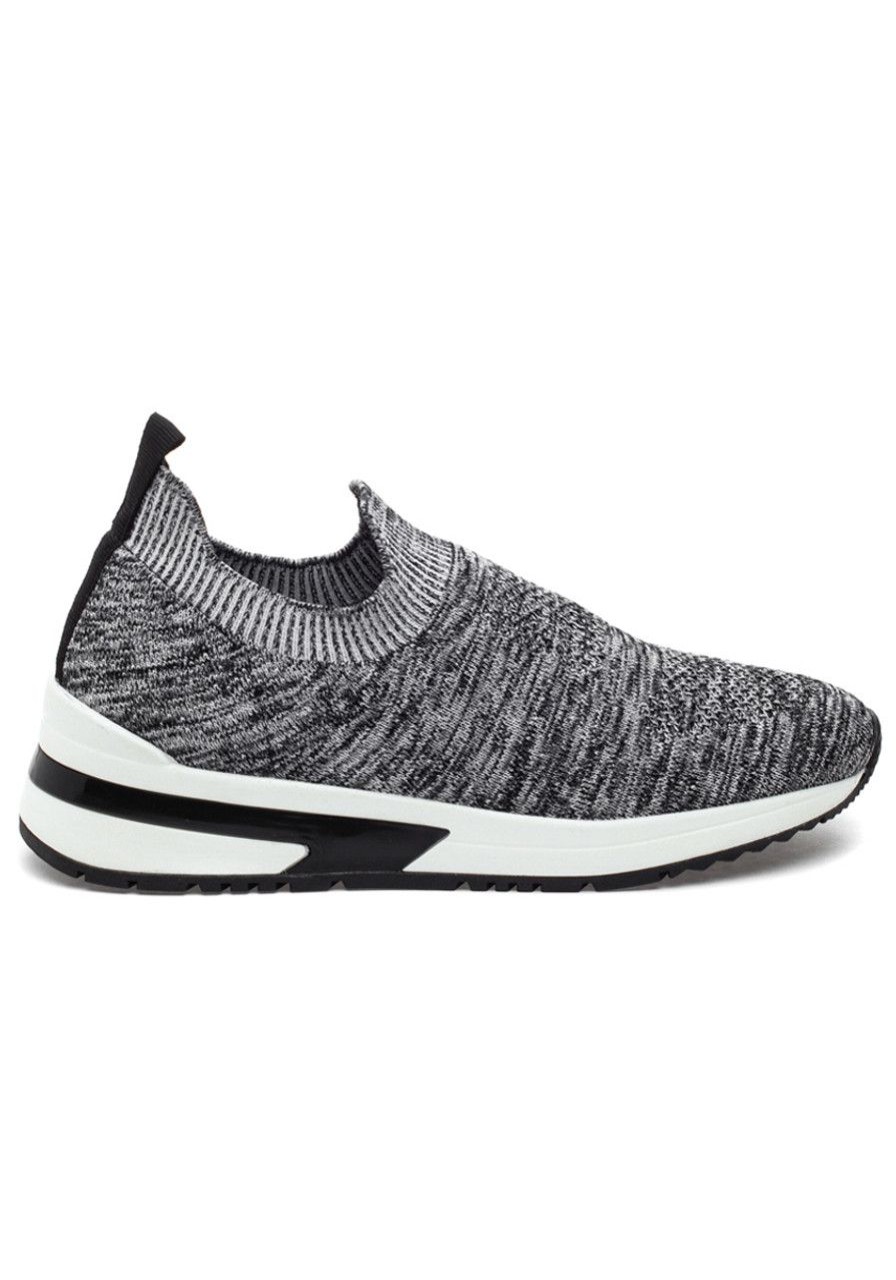 Women Urban Sport Sneakers | Golic Sneaker Black 2-Tone Knit