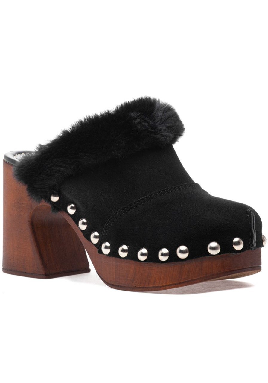 Women 275 Central Mules & Clogs | Paula Clog Black Suede