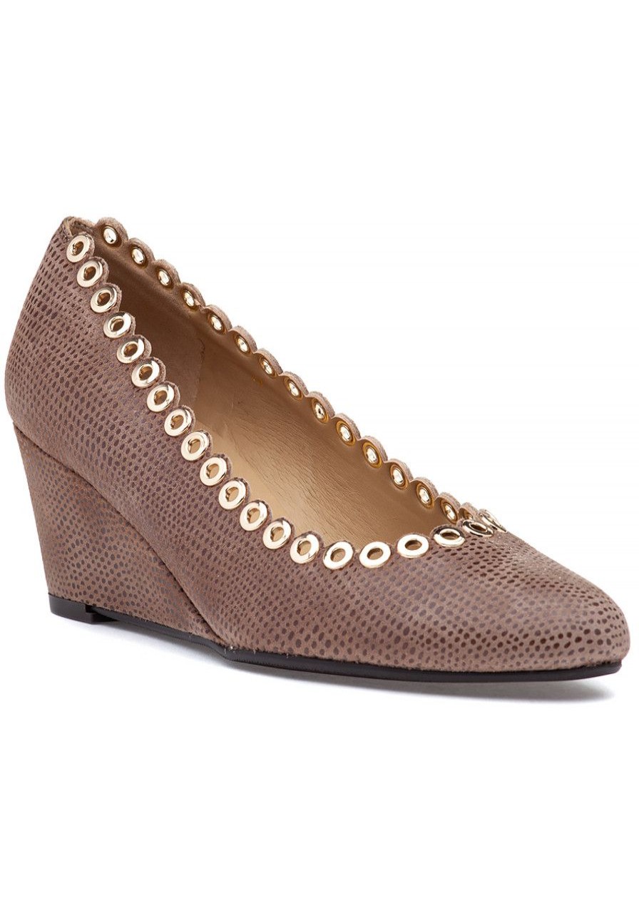 Women Jildor Pumps | Deana Wedge Taupe