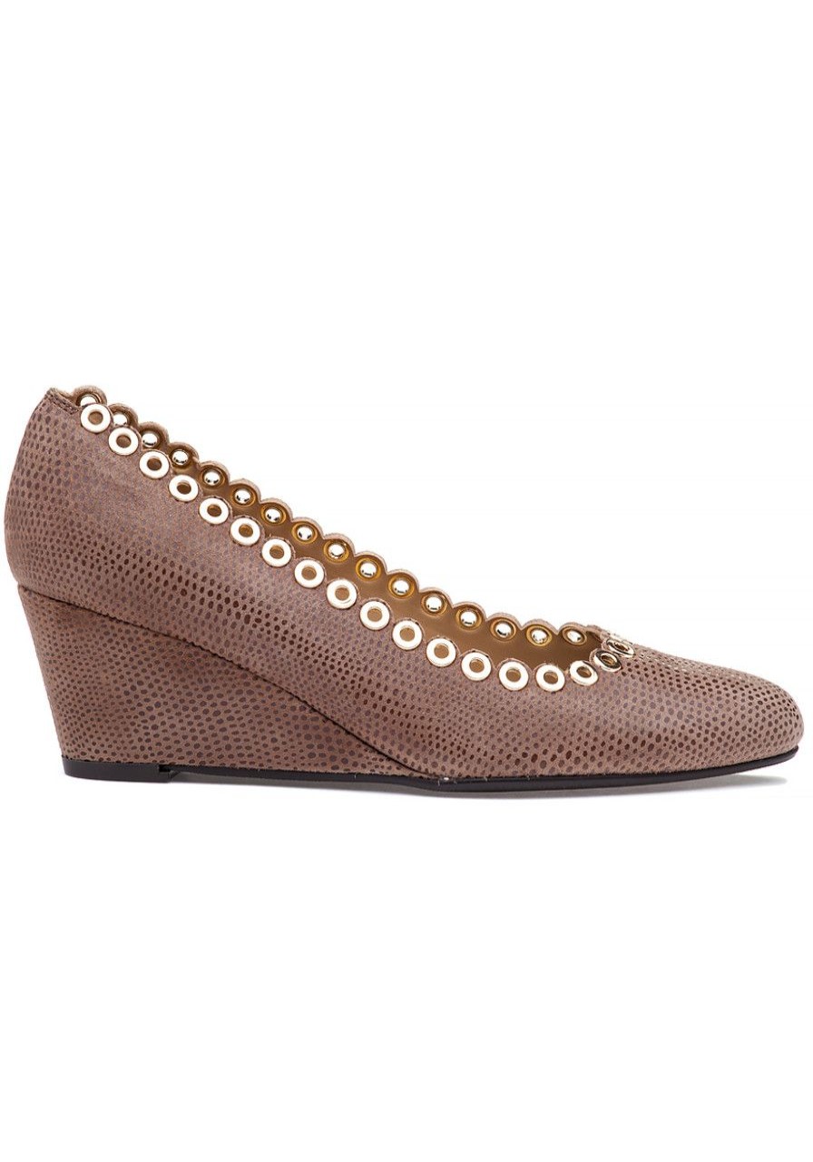 Women Jildor Pumps | Deana Wedge Taupe