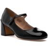 Women Silent D Pumps | Korin Mary-Jane Pump Black Crinkle Patent