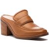 Women Silent D Mules & Clogs | Nettie Mule Dark Tan Leather
