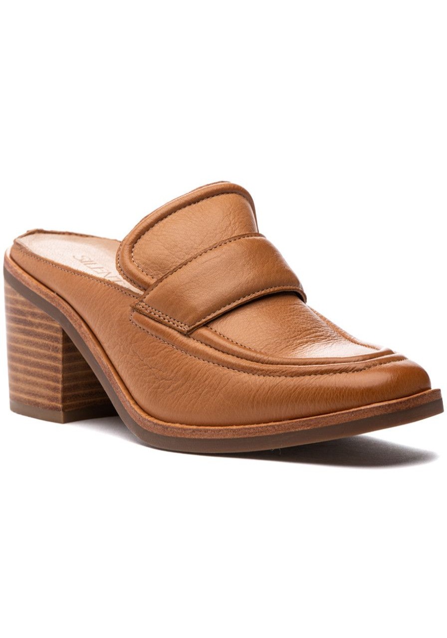 Women Silent D Mules & Clogs | Nettie Mule Dark Tan Leather
