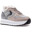 Women Voile Blanche Sneakers | Maran Fur Sneaker Cream Grey