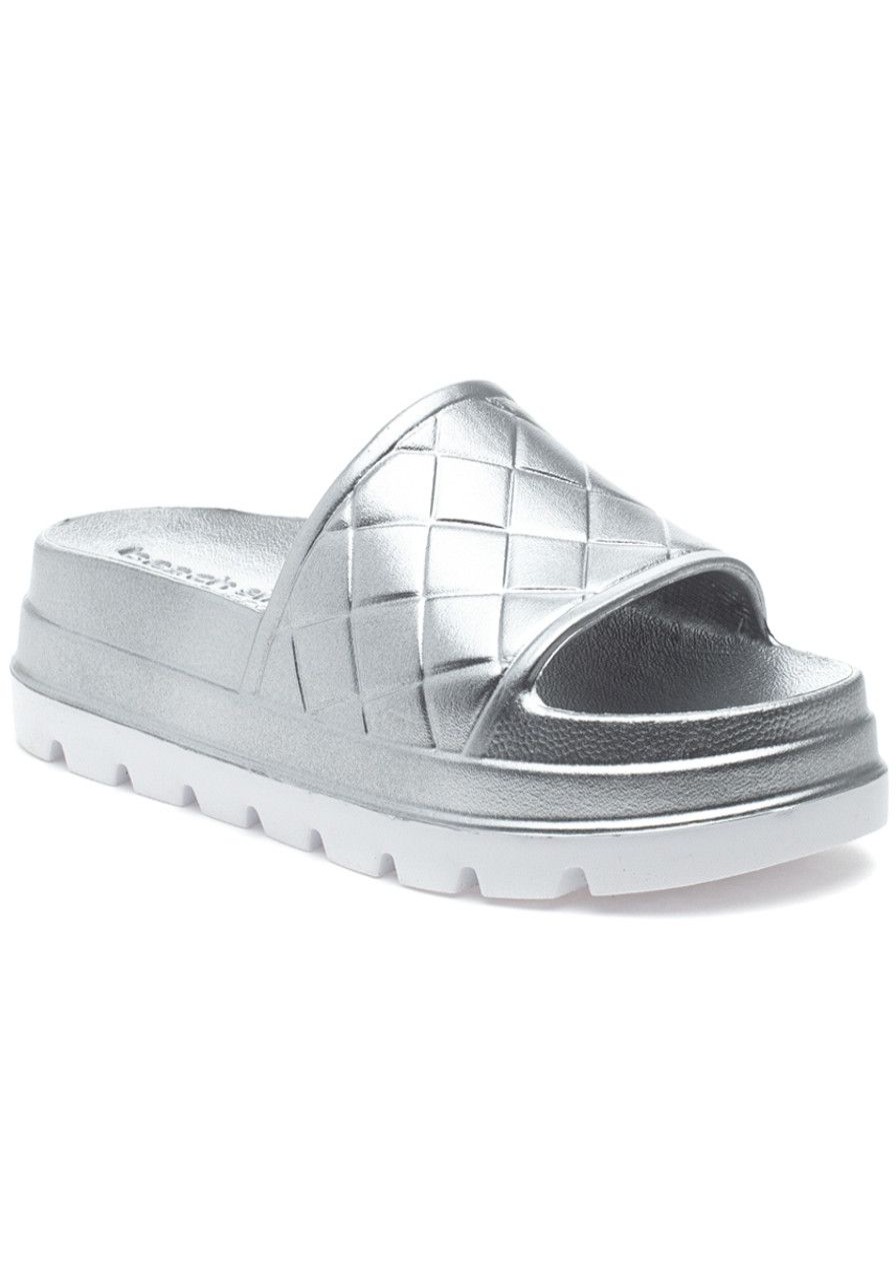 Women Beach Slides Sandals | Stud Sandal Silver Eva