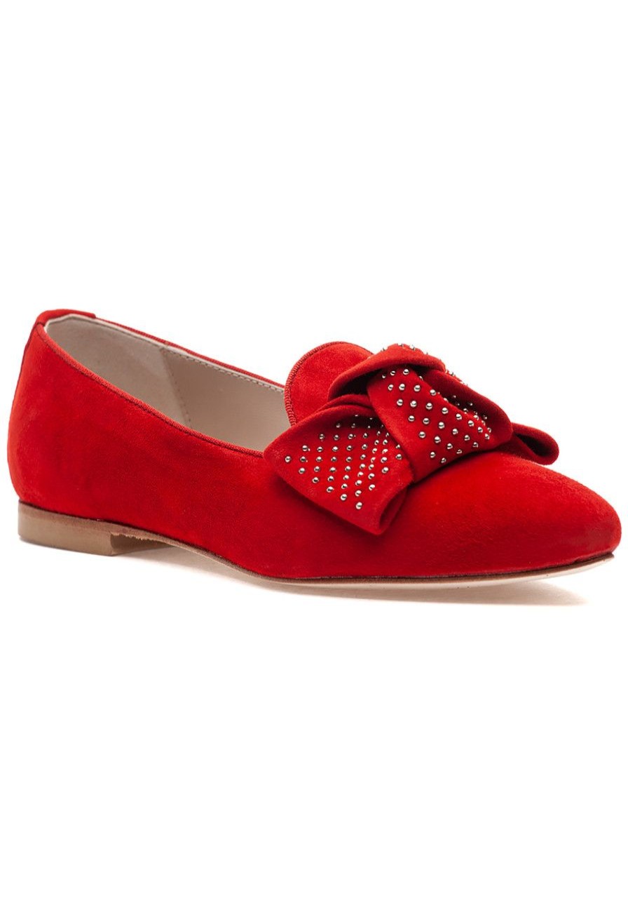 Women 275 Central Flats | Laila Flat Red Suede
