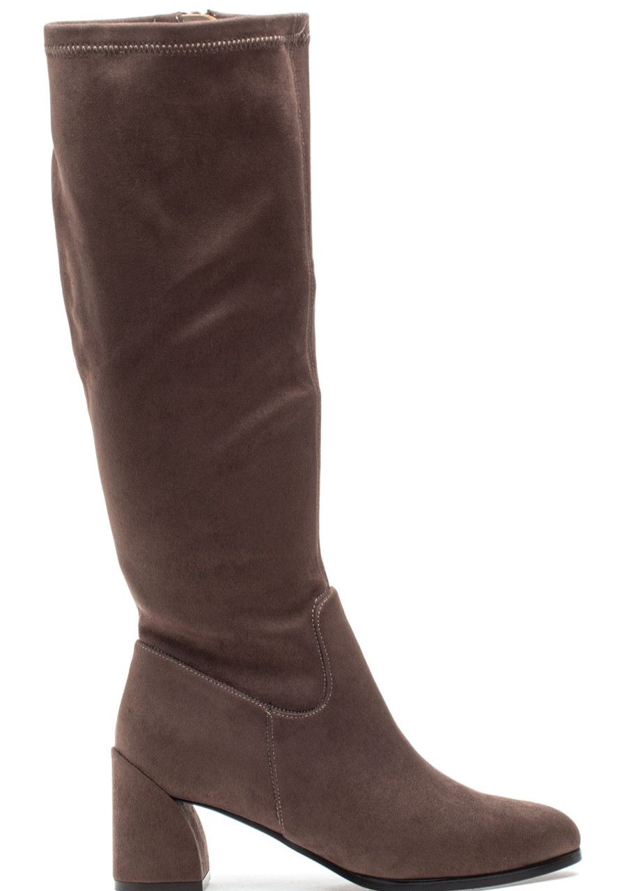 Women Jildor Boots | Caissy Boot Taupe Stretch Suede