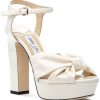 Women Jimmy Choo Sandals | Heloise 120 Sandal Latte Patent