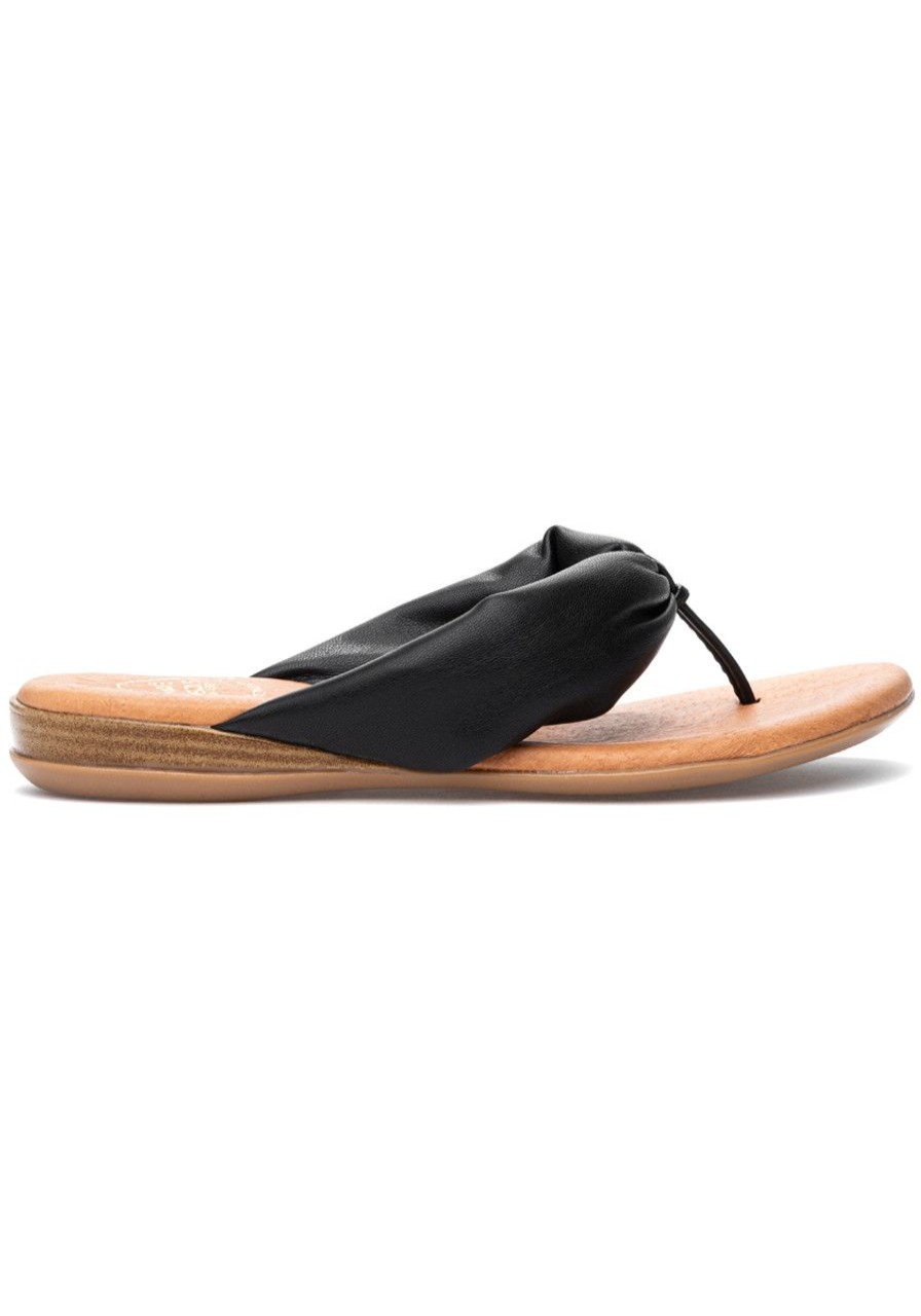 Women Andre Assous Sandals | Nuya Sandal Black Leather