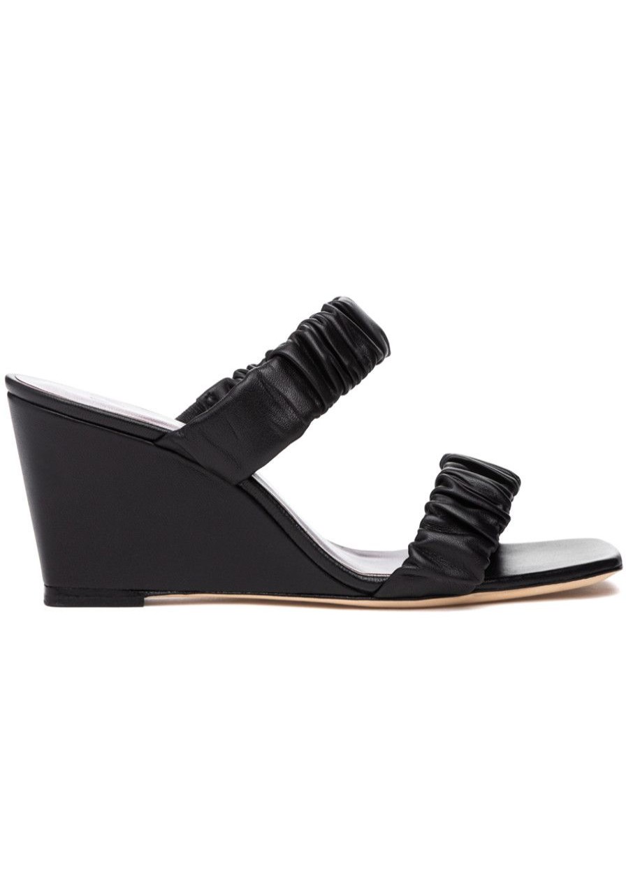 Women Staud Sandals | Frankie Wedge Sandal Black