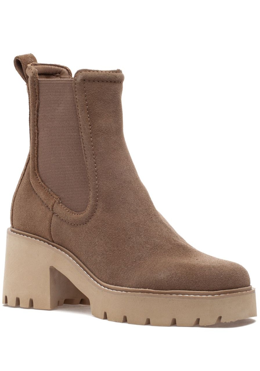 Women Dolce Vita Boots | Hawk H20 Boot Mushroom Suede