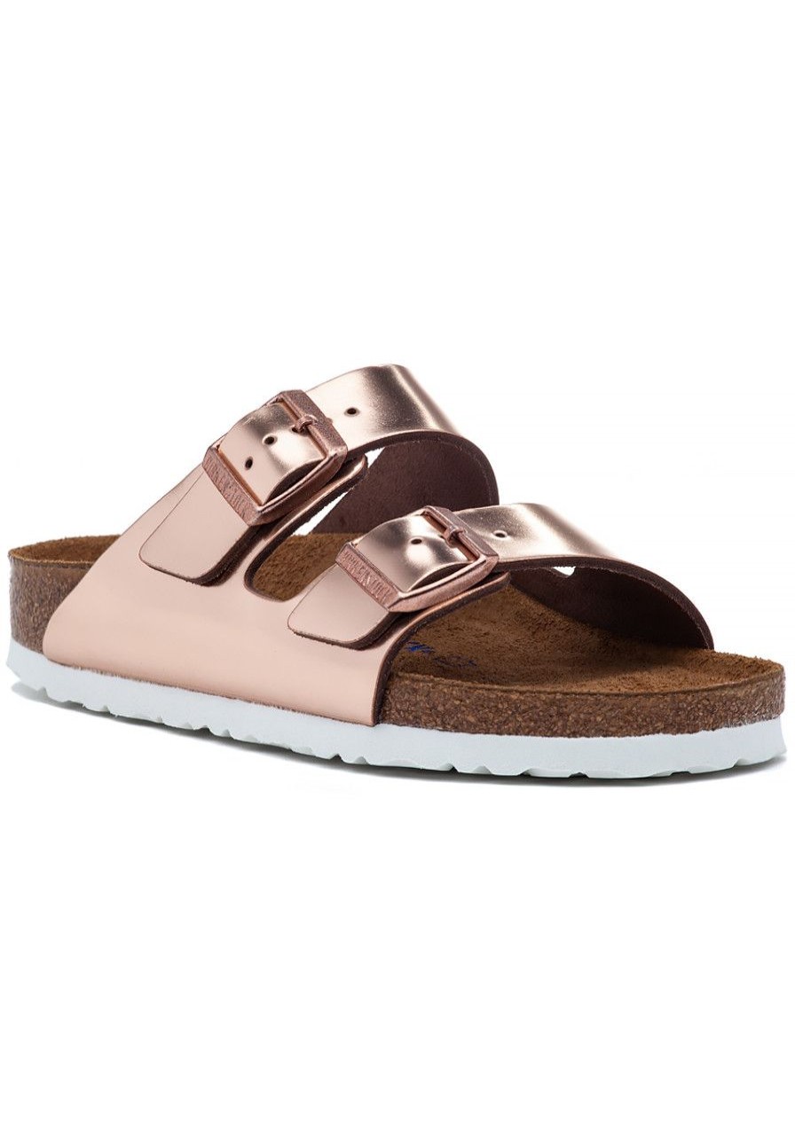 Women Birkenstock Sandals | Arizona Sandal Rose Gold Leather