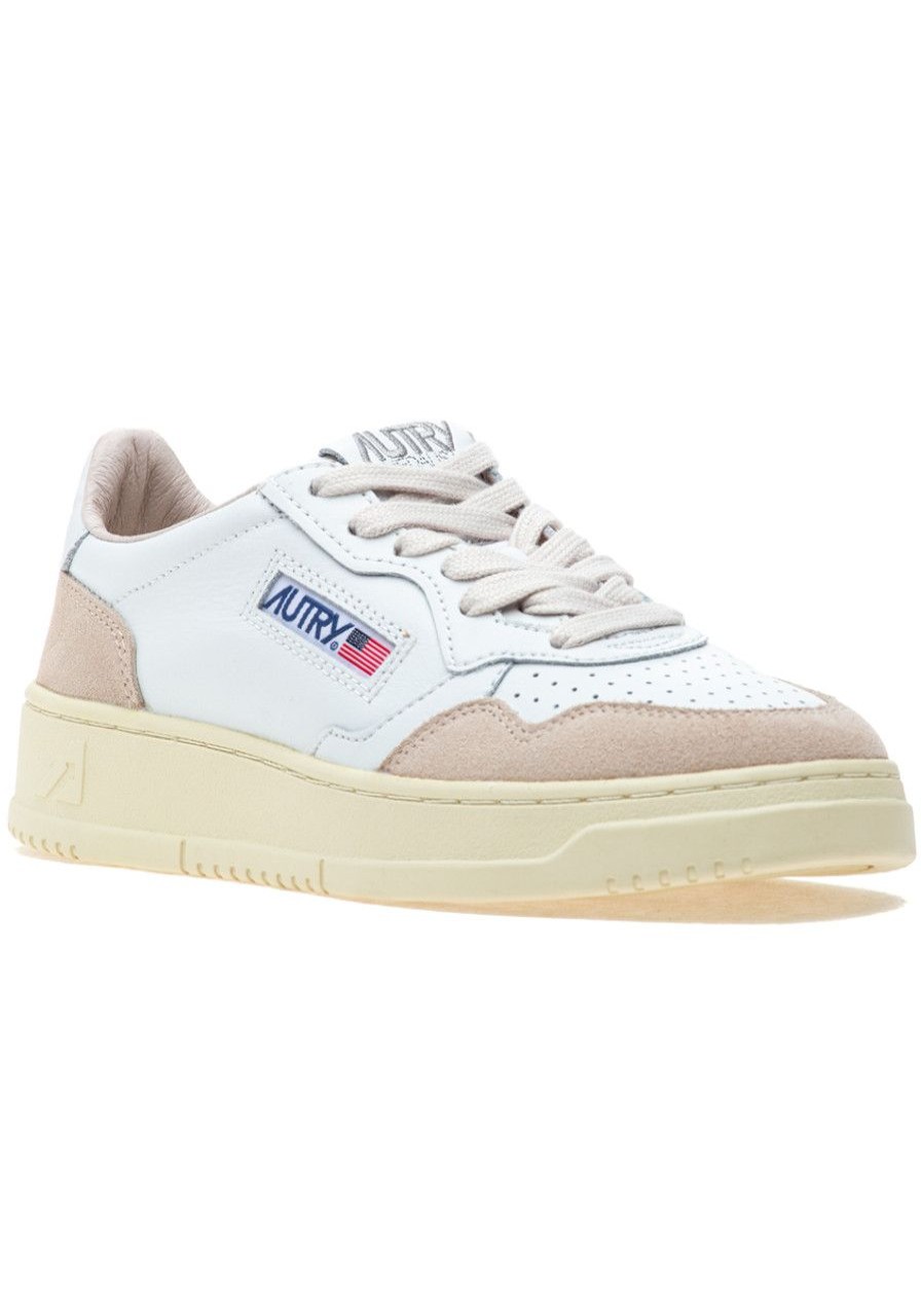 Women Autry Sneakers | Medalist Low Sneaker White Leather/Beige Suede