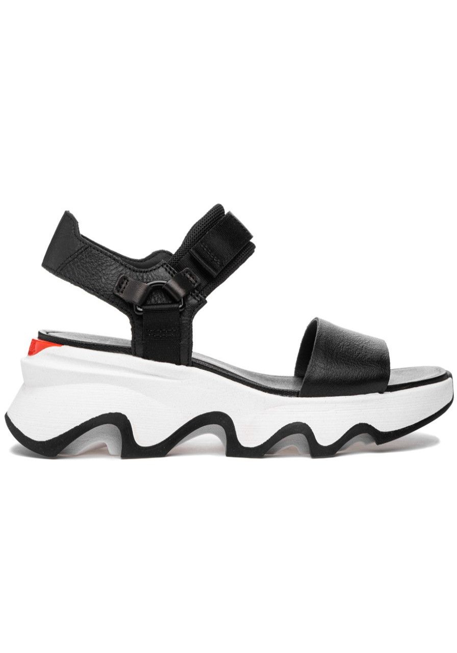 Women Sorel Sandals | Kinetic Y-Strap Sandal Black/Sea Salt