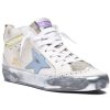 Women Golden Goose Sneakers | Mid Star Sneaker White/Ice/Blue Fog