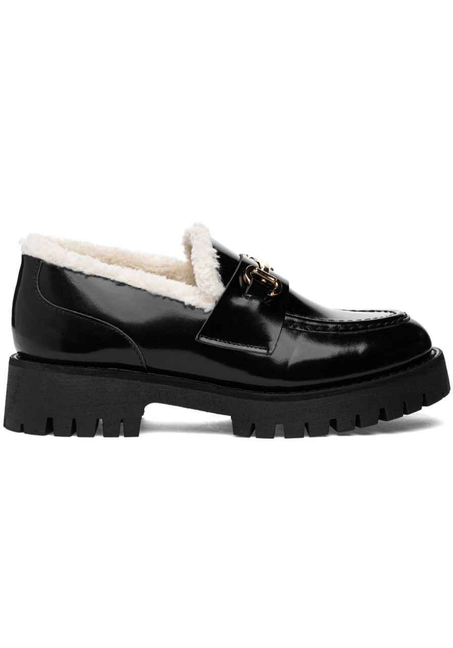 Women Steve Madden Loafers & Oxfords | Lando-F Loafer Black Leather