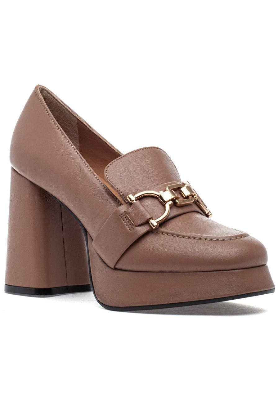 Women 275 Central Loafers & Oxfords | Fawn Loafer Pump Nude Leather