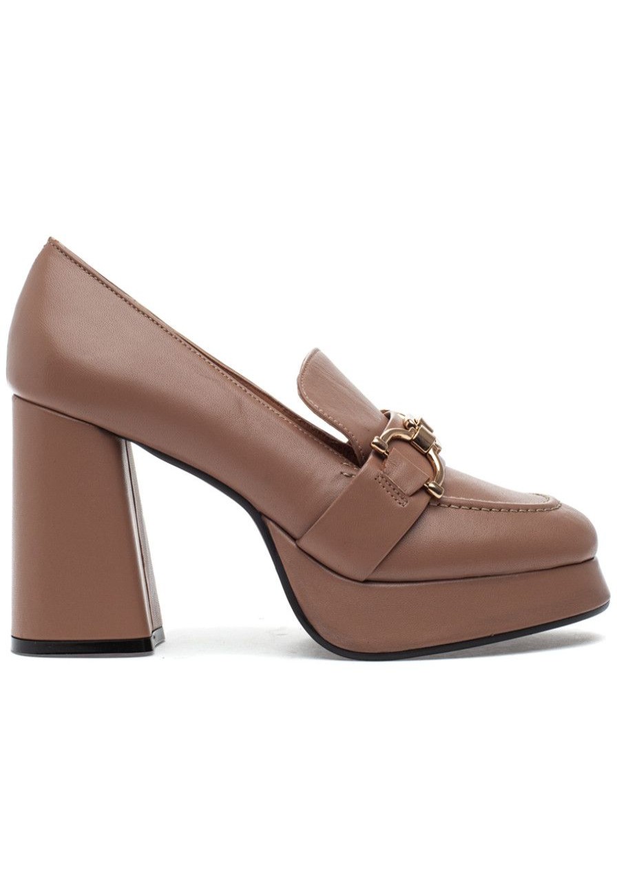 Women 275 Central Loafers & Oxfords | Fawn Loafer Pump Nude Leather