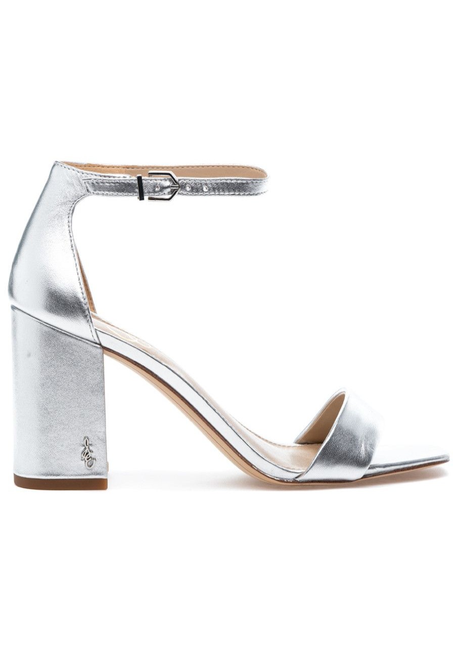 Women Sam Edelman Sandals | Daniella Sandal Silver Metallic Leather
