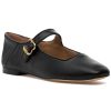Women Sam Edelman Flats | Michaela Mary Jane Flat Black Leather