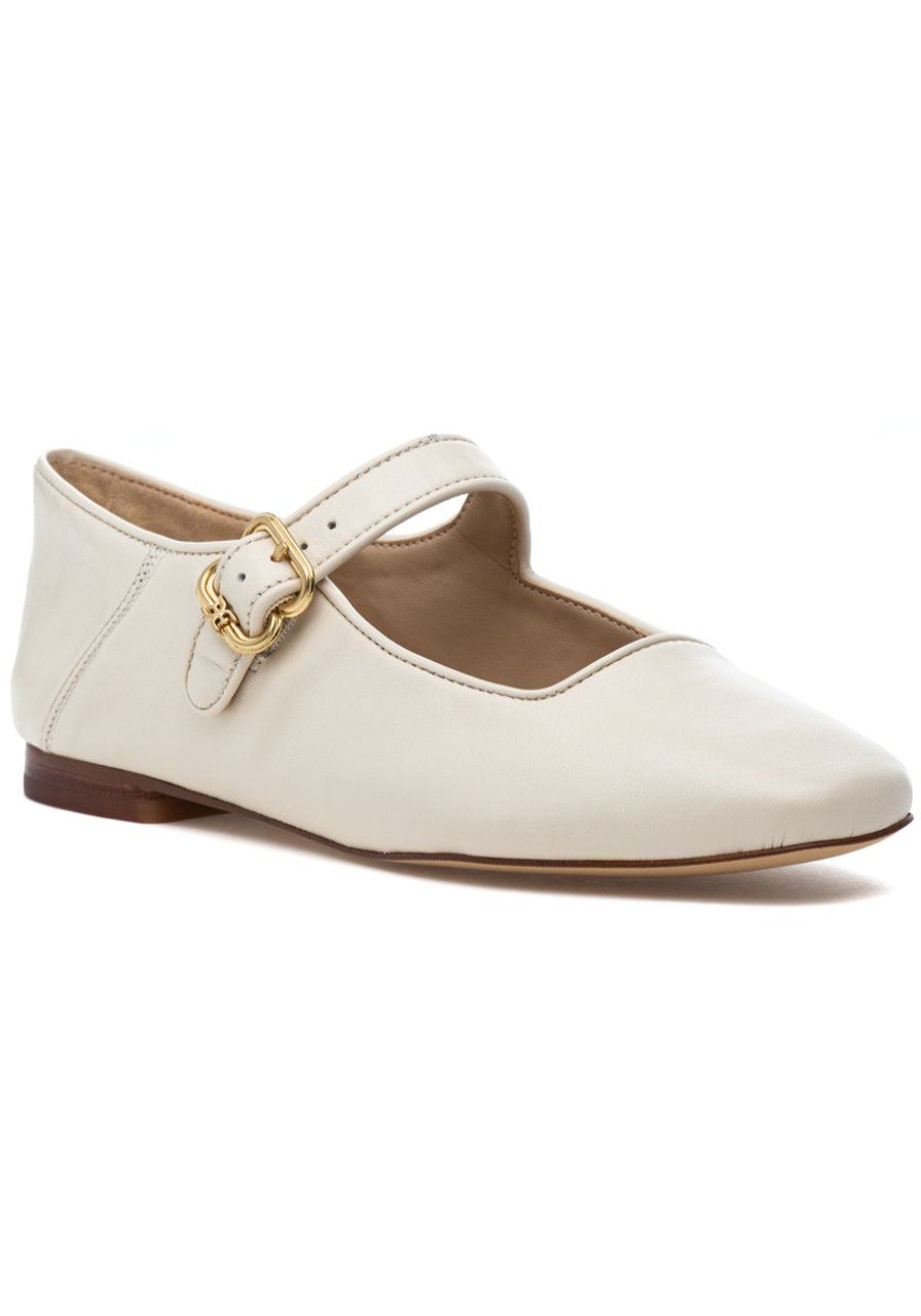 Women Sam Edelman Flats | Michaela Mary Jane Flat Ivory Leather