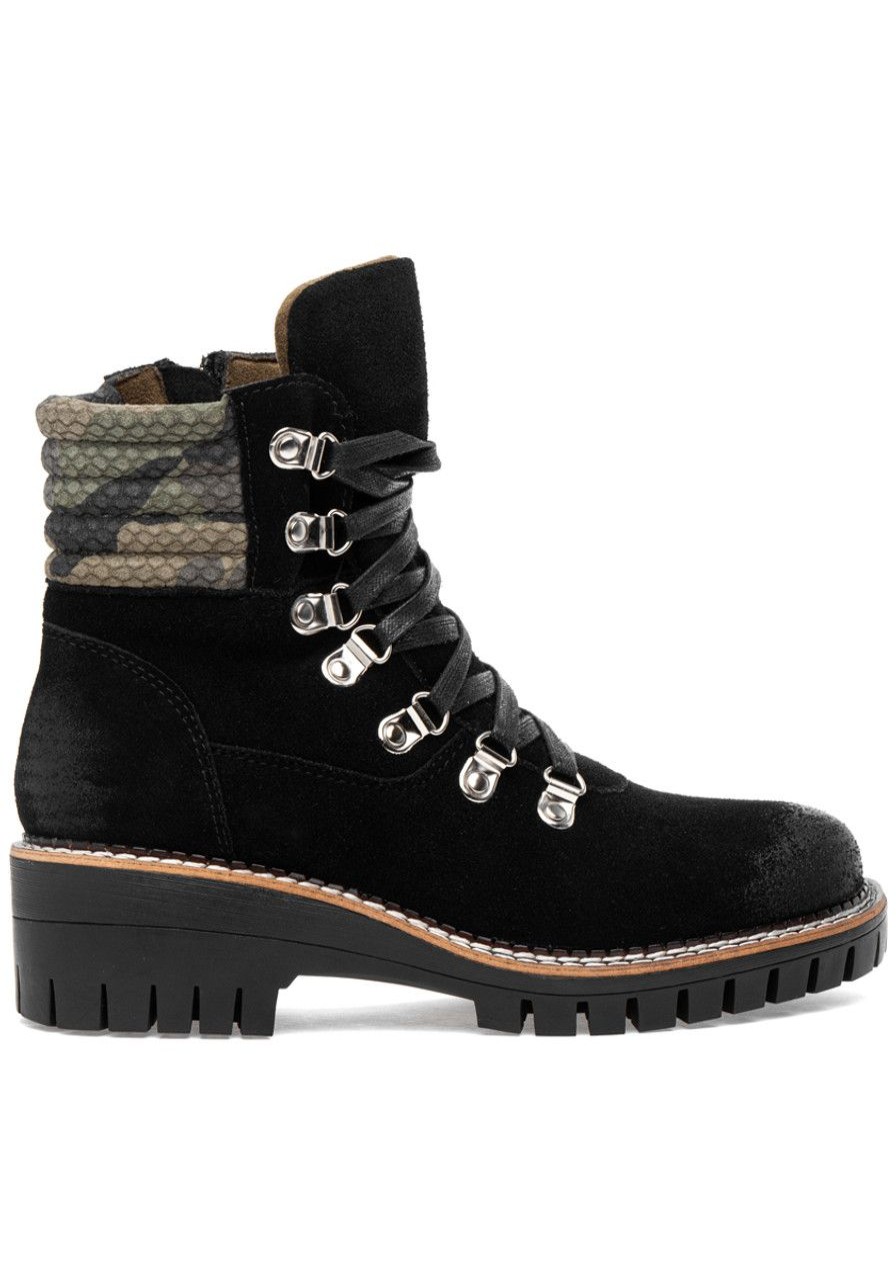 Women Vintage Havana Boots | Pontiac Boot Black Suede