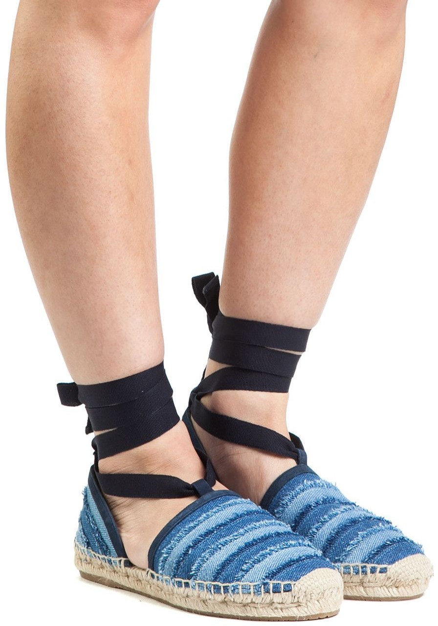 Women Jimmy Choo Espadrilles | Dolphin Flat Espadrille Light Indigo