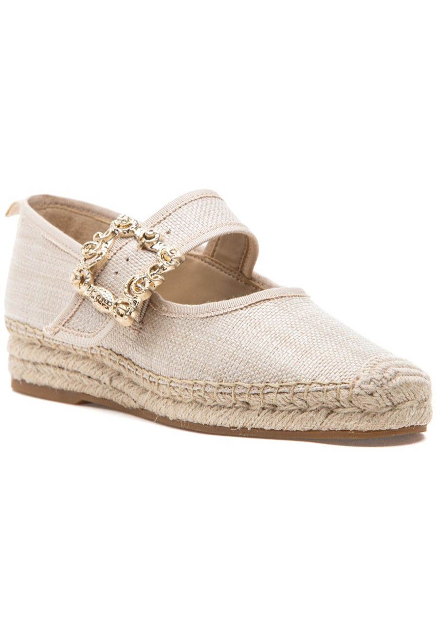 Women Sam Edelman Flats | Maddy Mary Jane Espadrille Light Natural